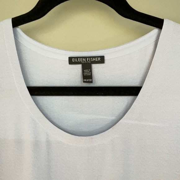 Elegant Eileen Fisher Silk Georgette Crepe Asymmetrical Dress in Larkspur - Picture 5 of 6